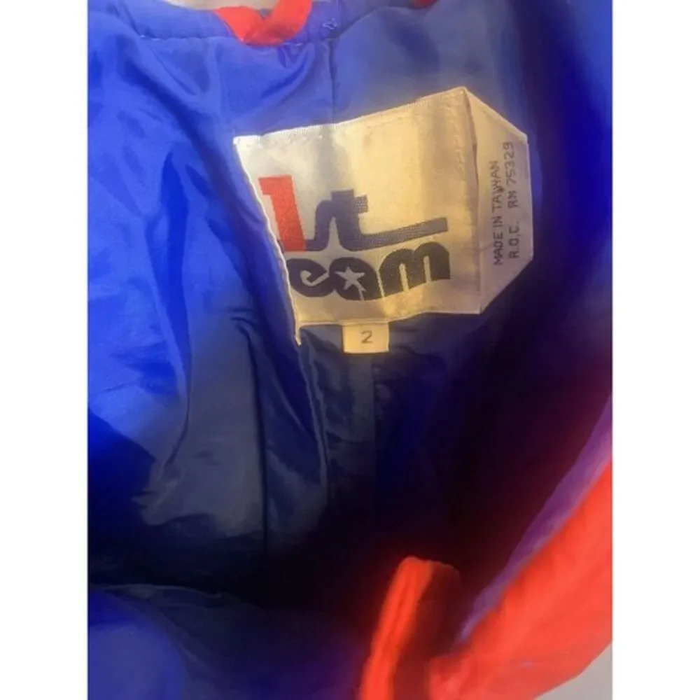 Vintage 2T 1st Team Colorblock 80S‎ 90s Overall UNIQUE Snow  Bibs Retro Shapes